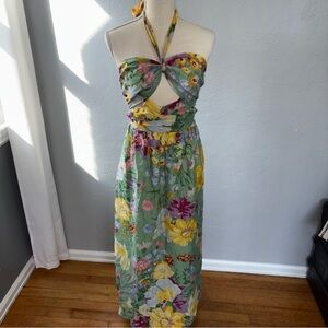 H&M Summer Vibes Multicolor Floral Spring Maxi Dress sz Medium